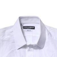 Dolce & Gabbana valge lühikeste varrukatega kuldsete detailidega vabaajapluus