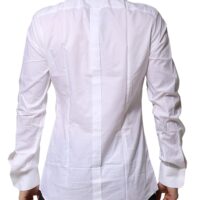 Dolce & Gabbana valge bib-krae puuvillane popliinsärk GOLD meestele