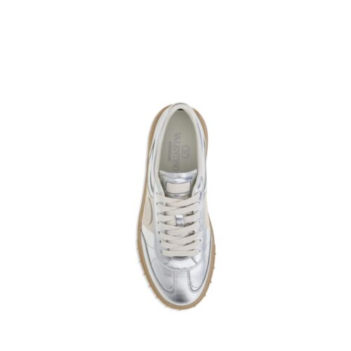 Valentino Garavani Silver Low Top tennised Bos Taurus