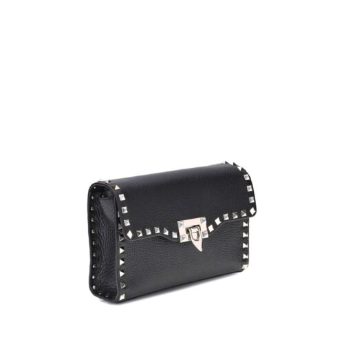 7426954.jpeg Valentino Garavani Black Calf Leather Bos Taurus Shoulder Bag