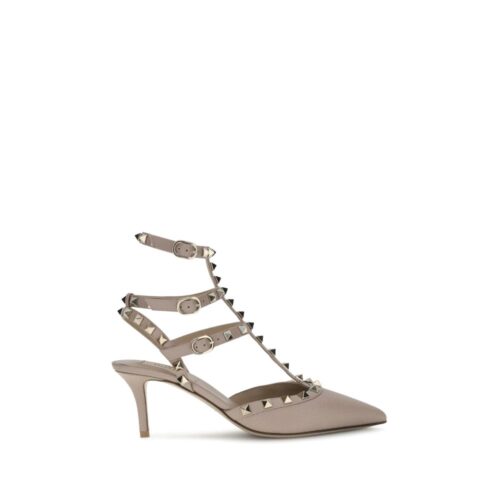 7426982.jpeg Valentino Garavani Gray Calf Leather Bos Taurus High Heel Pumps