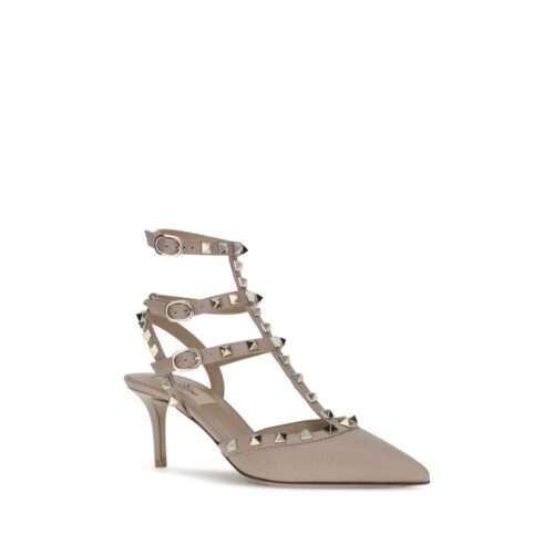 7426985.jpeg Valentino Garavani Gray Calf Leather Bos Taurus High Heel Pumps