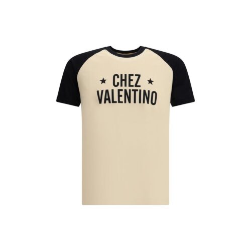 Valentino kreemikas puuvillane T-särk