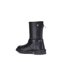 Dolce & Gabbana Black Lace-Up Boots Bos Taurus