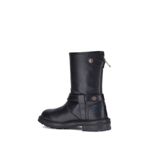 Dolce & Gabbana Black Lace-Up Boots Bos Taurus