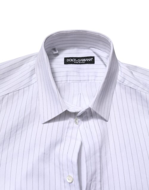 7475724.jpeg Dolce & Gabbana valgete triipudega puuvillane pikkade varrukatega triiksärk