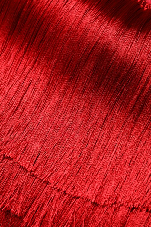 Dolce & Gabbana punane siidist õlapaelteta narmastega lühike torutopp