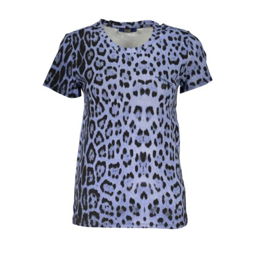7498306.jpeg Cavalli Class Azzurro Cotton Women T-Shirt
