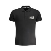 Cavalli Class Black Cotton Men's Polo Shirt