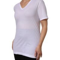 Dolce & Gabbana valge lühikeste varrukatega V-kaelusega T-särk