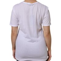 Dolce & Gabbana valge lühikeste varrukatega V-kaelusega T-särk