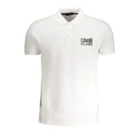 Cavalli Class "Bianco Cotton Men's Polo Shirt"