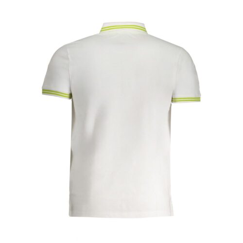 Cavalli Class White Cotton Men Polo Shirt