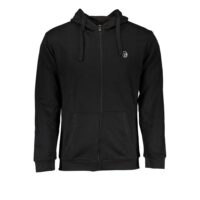 Sergio Tacchini Black Cotton Men's Hooded Sweatshirt
