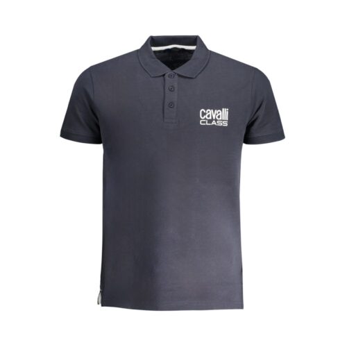 Cavalli Class Blu Cotton Men Polo