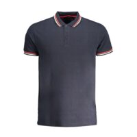 Cavalli Class Navy Cotton Men Polo Shirt
