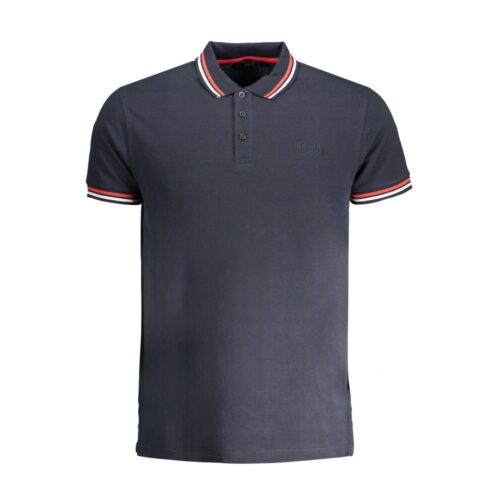 Cavalli Class Navy Cotton Men Polo Shirt