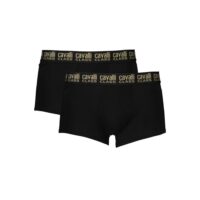 Cavalli Class Black Cotton Men's Boxer Underwear Pair