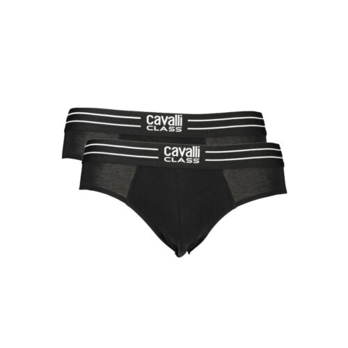 7558826.jpeg Cavalli Class Nero Cotton Men's Underwear Slip