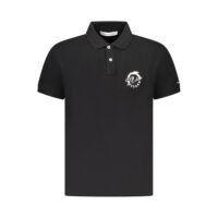 Trussardi Black Cotton Men Polo