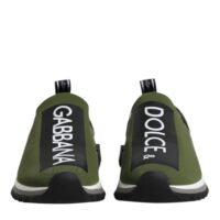 Dolce & Gabbana Green Black Slip On Sorrento Sneakers Shoes