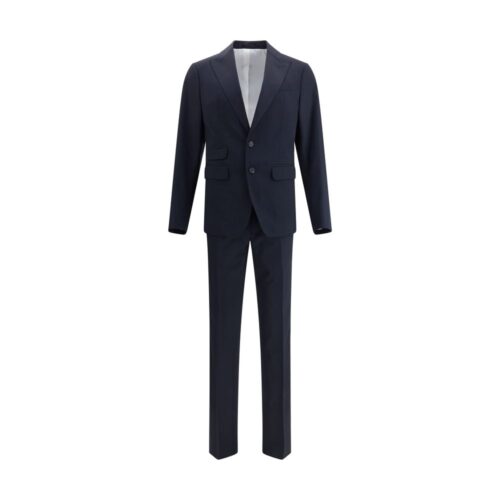Dsquared² Black Fleece Wool Two-Piece Suit