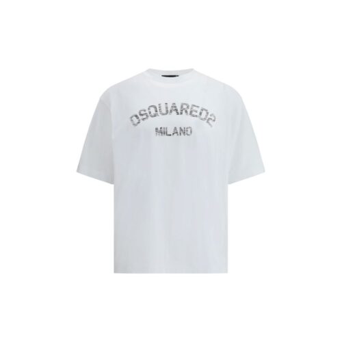 Dsquared² valge puuvillane T-särk