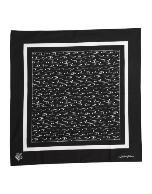 Dolce & Gabbana must-valge ruudukujuline foulard-rätik