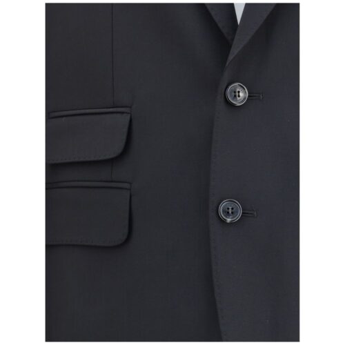 Dsquared² mustast villasest fliisist kaheosaline ülikond