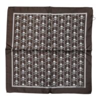 Dolce & Gabbana pruun siidist meeste ruuduline koljuga foulard-rätik