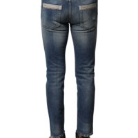 Dolce & Gabbana sinised pestud slim fit meeste teksad