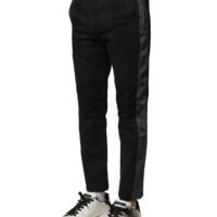 Dolce & Gabbana mustad hallid koonusekujuliselt kitsenevad meeste püksid