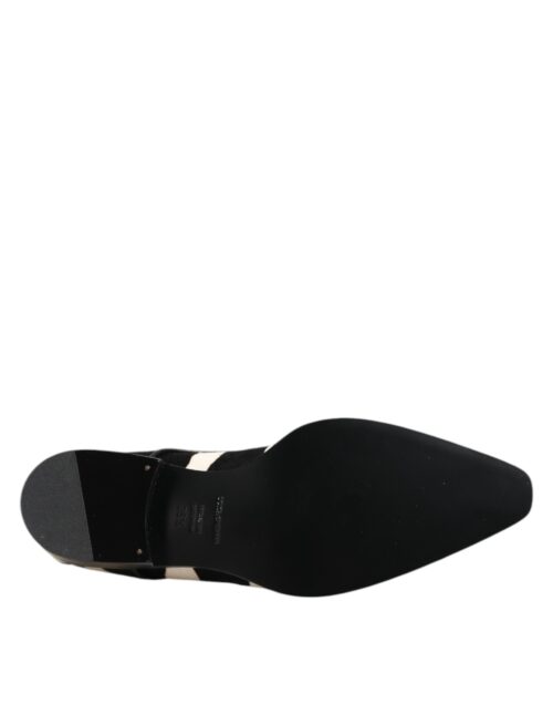 Dolce & Gabbana must-valged sebramustriga ponikarvast kingad