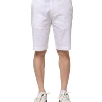 Dolce & Gabbana valged meeste stretšist teksapüksid bermuuda