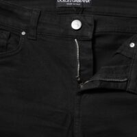 Dolce & Gabbana mustad skinny puuvillased keskmise vöökõrgusega teksad
