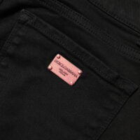 Dolce & Gabbana mustad skinny puuvillased keskmise vöökõrgusega teksad