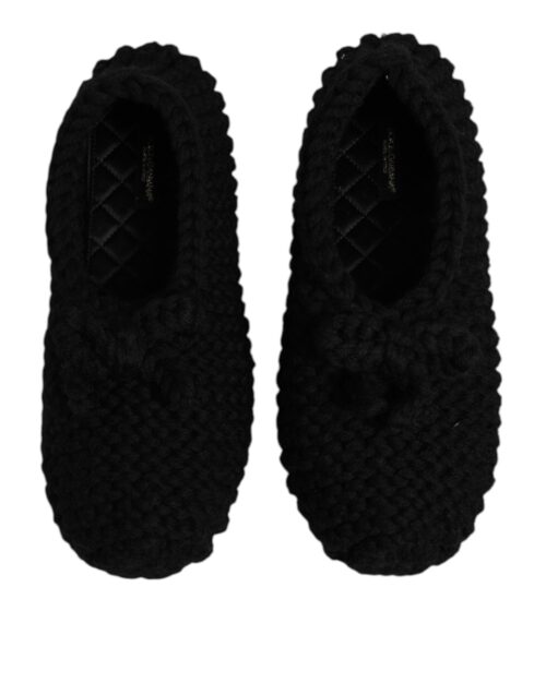 Dolce & Gabbana mustad villased baleriin-kingad