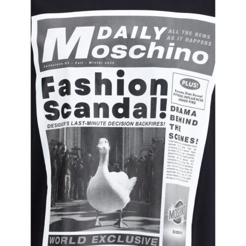Moschino must puuvillane T-särk