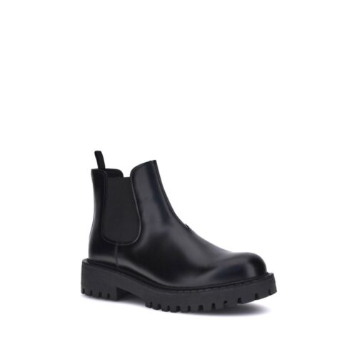 7857113.jpeg Prada Black Calf Leather Bos Taurus Chelsea Boots