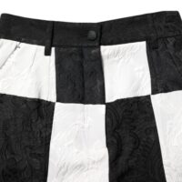 Dolce & Gabbana mustvalged lillebrokaadist lühikesed püksid