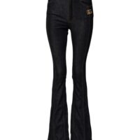 Dolce & Gabbana mustad puuvillased keskmise vöökõrgusega bootcut teksad
