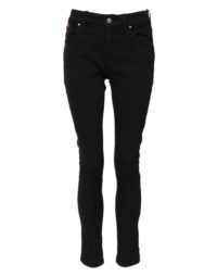 Dolce & Gabbana mustad puuvillased logo skinny keskmise vöökõrgusega teksad
