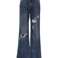 Dolce & Gabbana sinised puuvillased laialõikelised kulutatud teksapüksid