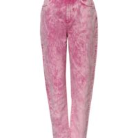 Dolce & Gabbana roosad kõrge vöökohaga kitsenevad tie-dye teksad