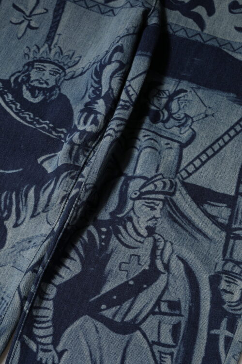 Dolce & Gabbana sinised graafilise prindiga kitsenevad teksad