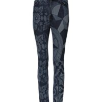 Dolce & Gabbana sinised graafilise mustriga puuvillased skinny teksad
