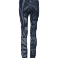 Dolce & Gabbana sinised graafilise mustriga puuvillased skinny teksad