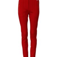 Dolce & Gabbana punased keskmise vöökõrgusega slim fit püksid