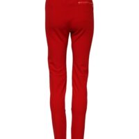 Dolce & Gabbana punased keskmise vöökõrgusega slim fit püksid