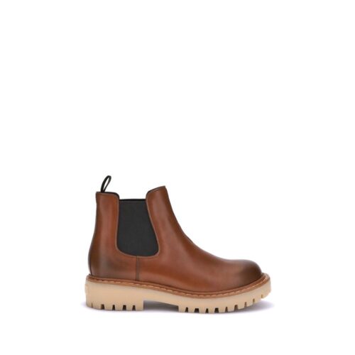 8066751.jpeg Prada Brown Rubber Chelsea Boots